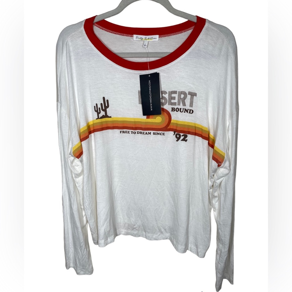 {NWT} Pretty Rebel Desert Bound Tee Large White